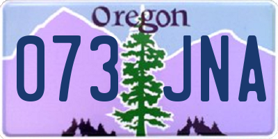 OR license plate 073JNA