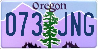 OR license plate 073JNG