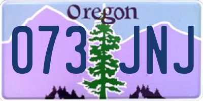OR license plate 073JNJ