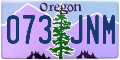 OR license plate 073JNM