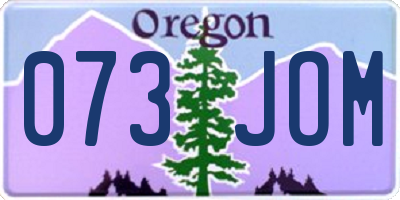 OR license plate 073JOM