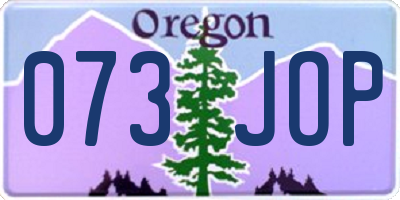 OR license plate 073JOP