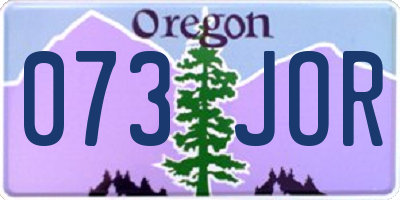 OR license plate 073JOR