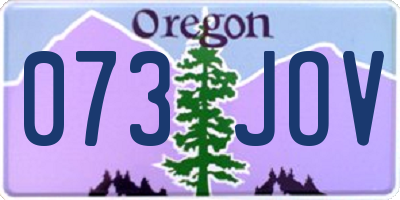 OR license plate 073JOV