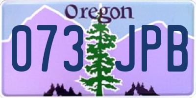 OR license plate 073JPB
