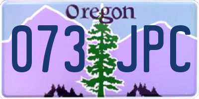 OR license plate 073JPC