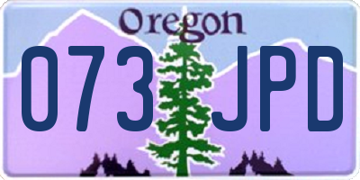 OR license plate 073JPD