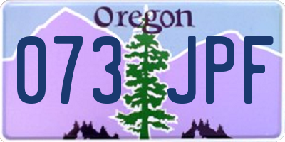 OR license plate 073JPF