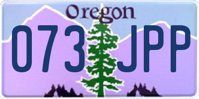 OR license plate 073JPP