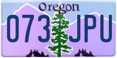 OR license plate 073JPU