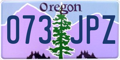 OR license plate 073JPZ