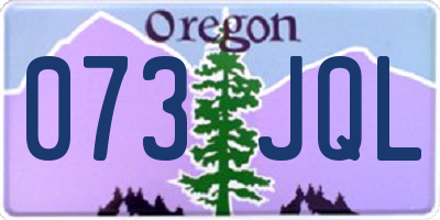 OR license plate 073JQL