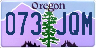 OR license plate 073JQM
