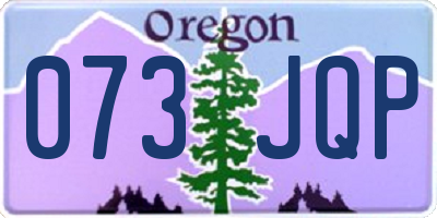OR license plate 073JQP