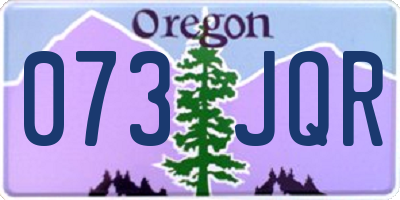 OR license plate 073JQR