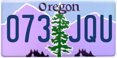 OR license plate 073JQU