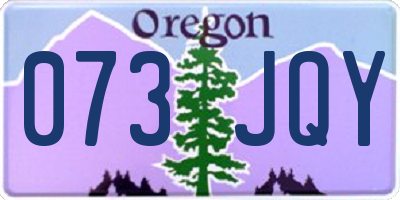 OR license plate 073JQY