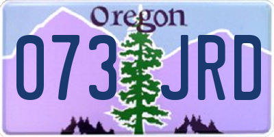 OR license plate 073JRD