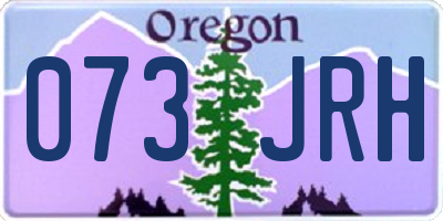 OR license plate 073JRH