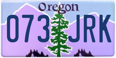 OR license plate 073JRK