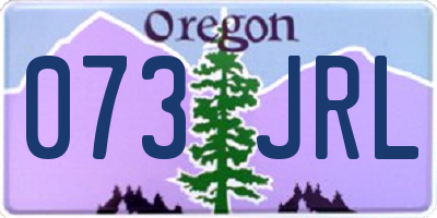 OR license plate 073JRL