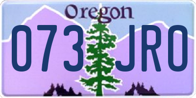OR license plate 073JRO