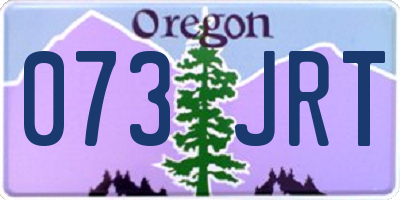 OR license plate 073JRT