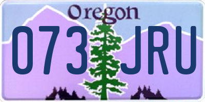 OR license plate 073JRU