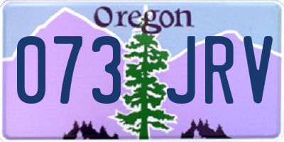 OR license plate 073JRV