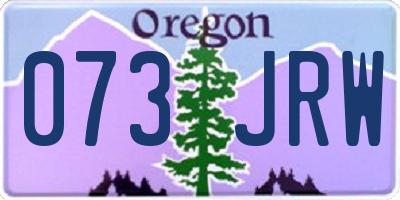 OR license plate 073JRW