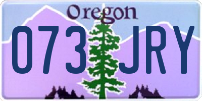 OR license plate 073JRY