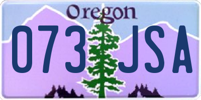 OR license plate 073JSA