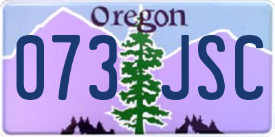 OR license plate 073JSC