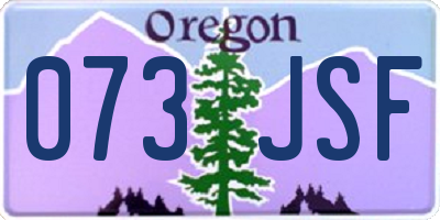 OR license plate 073JSF