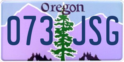 OR license plate 073JSG