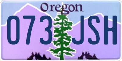 OR license plate 073JSH