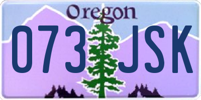 OR license plate 073JSK