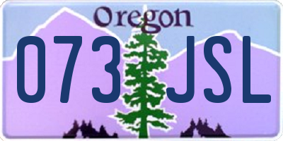 OR license plate 073JSL