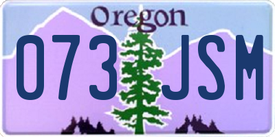 OR license plate 073JSM
