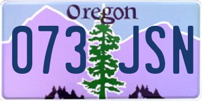 OR license plate 073JSN