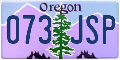 OR license plate 073JSP
