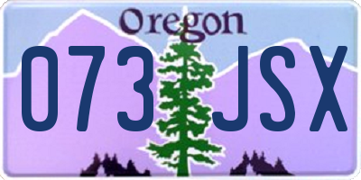 OR license plate 073JSX