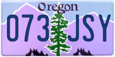 OR license plate 073JSY