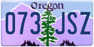 OR license plate 073JSZ