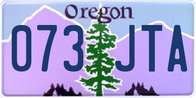 OR license plate 073JTA