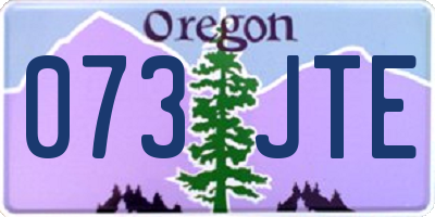 OR license plate 073JTE