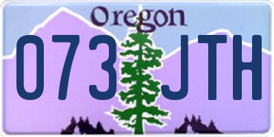 OR license plate 073JTH