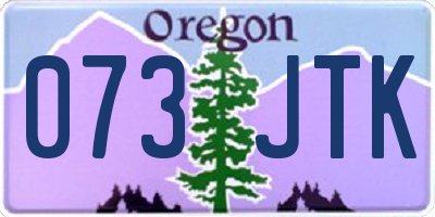 OR license plate 073JTK