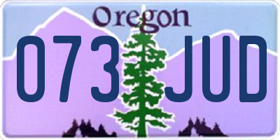 OR license plate 073JUD