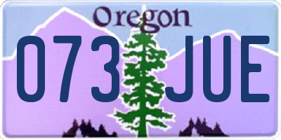 OR license plate 073JUE